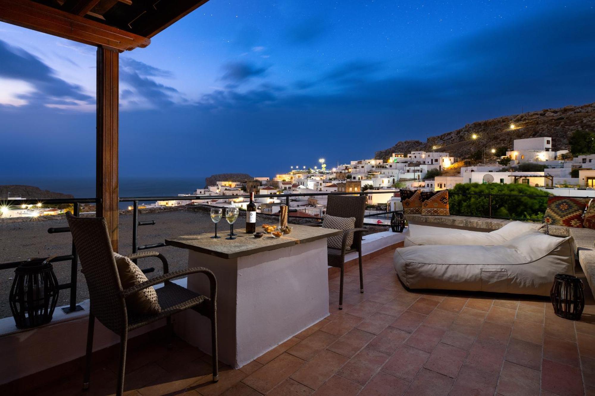 Villa Valasia Lindos With Acropolis View מראה חיצוני תמונה